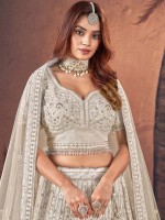 Off White Premium Georgette Lehenga Choli